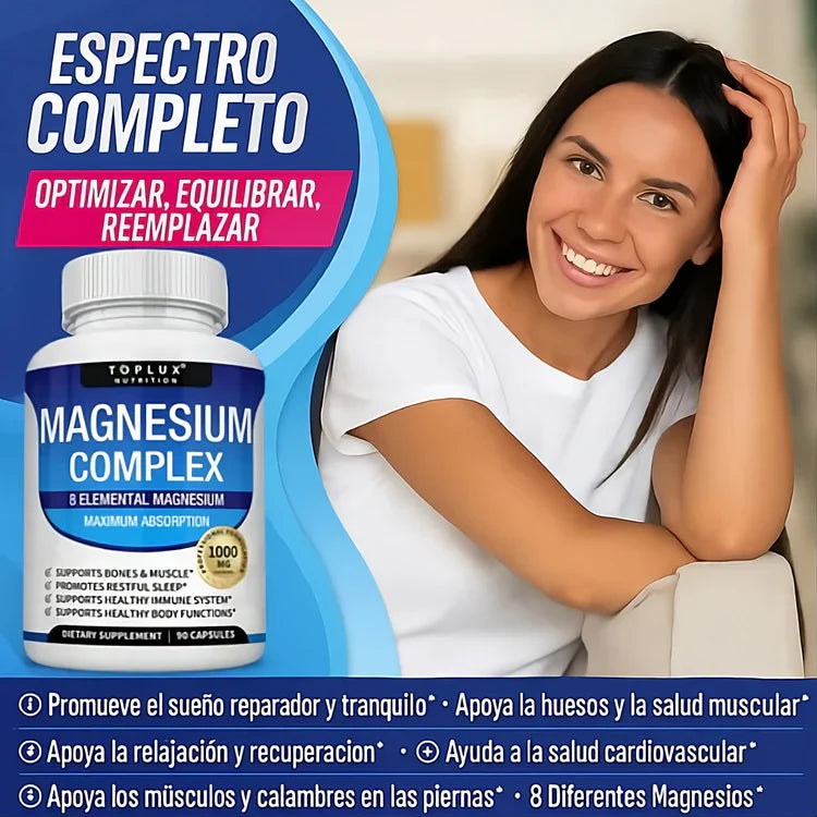 MAGNESIUM COMPLEX™- 8 EN 1 / 90 capsulas - Últimas Unidades 🔥
